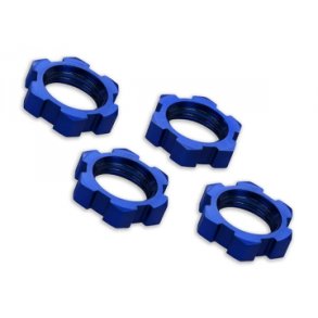 Wheel nuts splined, 17mm Alu. Blue (4)  E-Revo, X-Maxx, Sledge