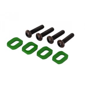 Washers Motor Mount Alu Green w/ Screws (4)  X-Maxx