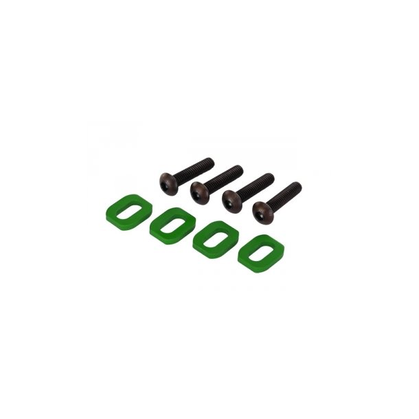 Washers Motor Mount Alu Green w/ Screws (4)  X-Maxx
