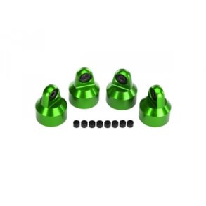 Shock Caps Aluminium Green (for GTX #7761) (4)  X-Maxx