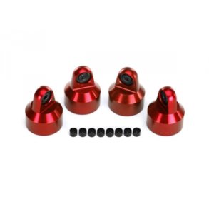 Shock Caps Aluminium Red (for GTX #7761) (4)  X-Maxx
