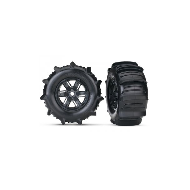 Tires &amp; Wheels Paddle/X-Maxx Black (2)