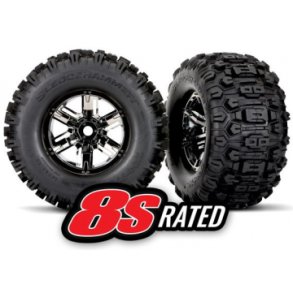Tires & Wheels Sledgehammer/X-Maxx Black Chrome (2)