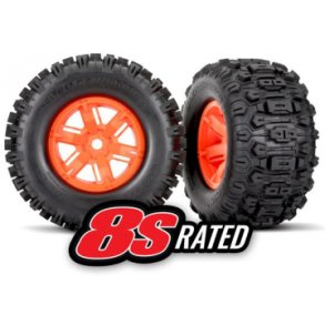 Tires & Wheels Sledgehammer/X-Maxx Orange (2)