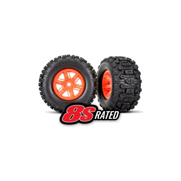 Tires &amp; Wheels Sledgehammer/X-Maxx Orange (2)