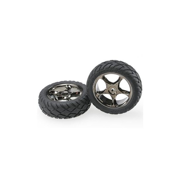 Tires &amp; Wheels Anaconda/Tracer Black Chrome 2.2" Front (2)