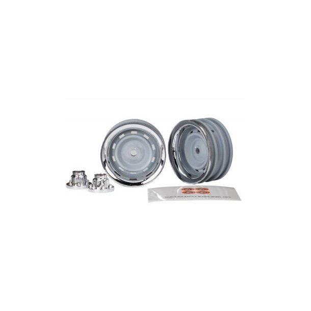 Wheels Chrome 1.9" + Center Caps (for Stub Axle #8225A)
