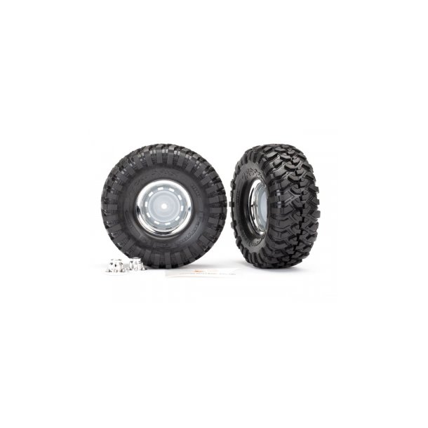 Tire &amp; Wheel Canyon Tr./Chro. 1.9"+Center Caps (for #8255A)