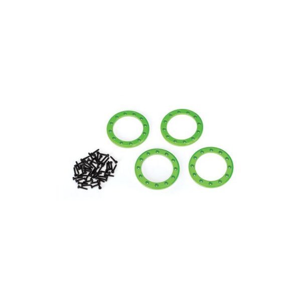 Beadlock Rings 1.9" Alu Green (4)