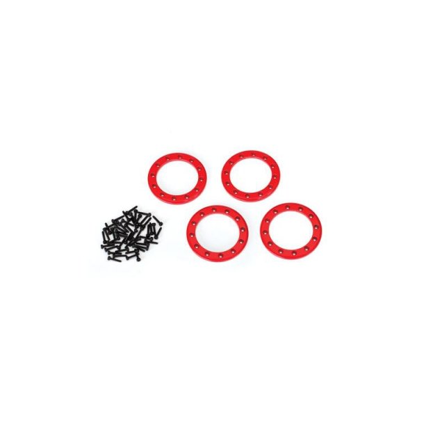 Beadlock Rings 1.9" Alu Red (4)