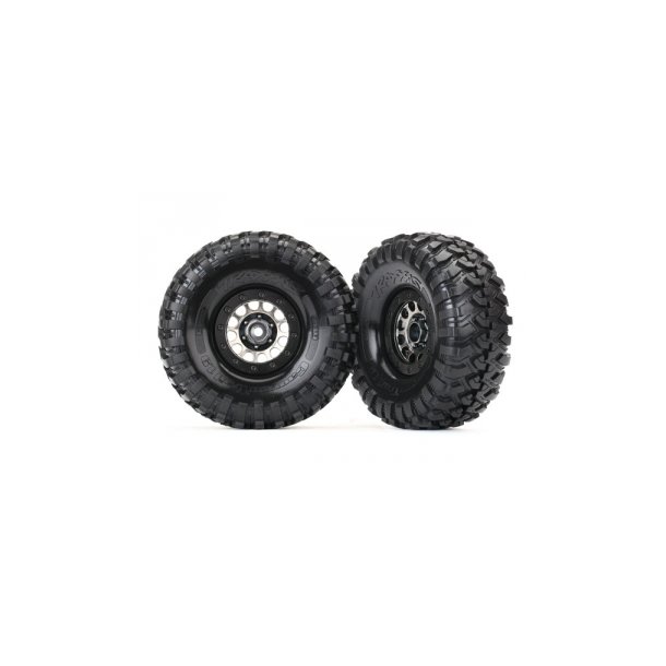 Tires &amp; Wheels Canyon Trail/Method 105 Black Chrome 1.9" (2)