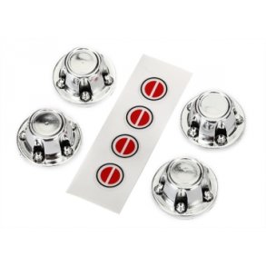 Wheel Center Caps Chrome (4) (Requires Stub Axle #8255)