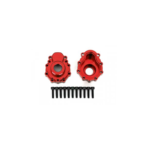 Portal Housing Outer Alu Red Front/Rear (2)  TRX-4/6