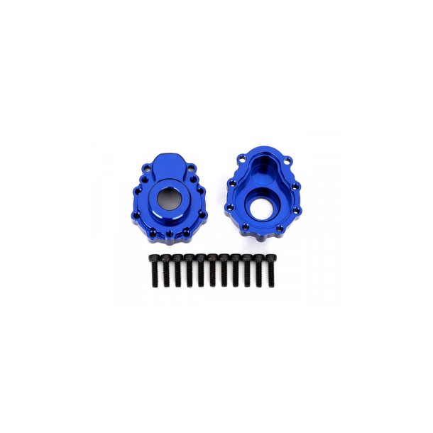 Portal Housing Outer Alu Blue Front/Rear (2)  TRX-4/6