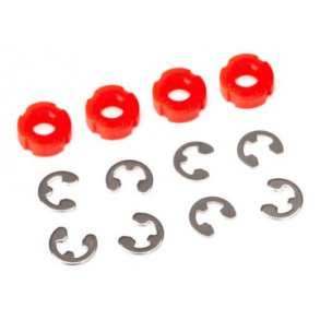 Piston Dampers Red (4) with e-clips