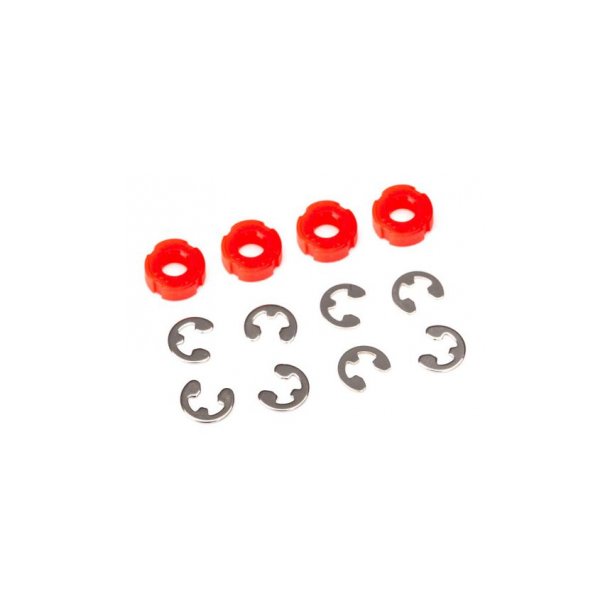 Piston Dampers Red (4) with e-clips