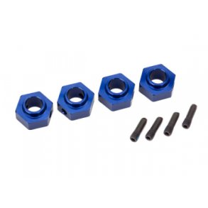 Wheel Hubs 12mm Hex Alu Blue (4)  TRX-4/6