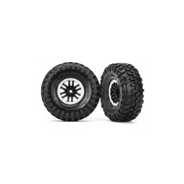 Tires &amp; Wheels Canyon Trail/TRX-4 Black-Satin 1.9" (2)