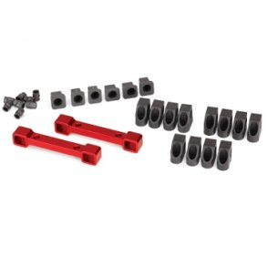 Mount Susp Arms Front and Rear Alu Red  4-Tec