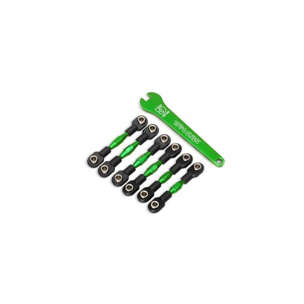 Turnbuckles Front and Rear Alu Green Set  4-Tec