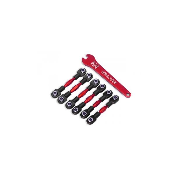 Turnbuckles Front and Rear Alu Red Set  4-Tec