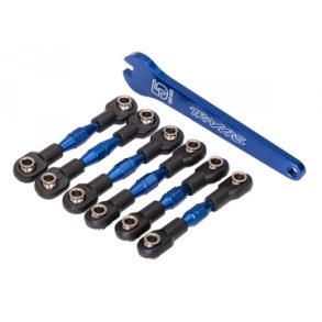 Turnbuckles Front and Rear Alu Blue Set  4-Tec