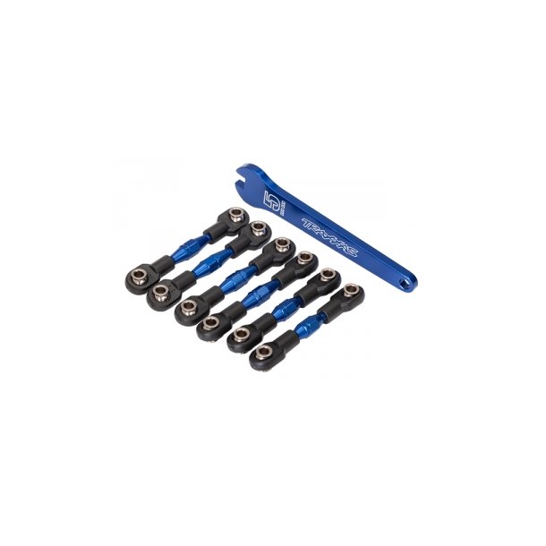 Turnbuckles Front and Rear Alu Blue Set  4-Tec