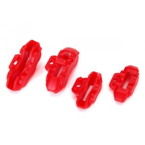 Brake Calipers Red Front and Rear (4)  4-Tec