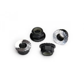 Lock Nut Flanged M5 Alu Black (4)