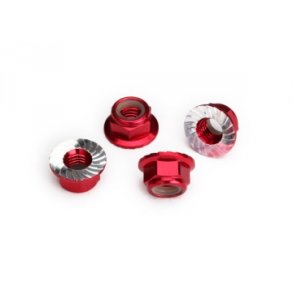 Lock Nut Flanged M5 Alu Red (4)