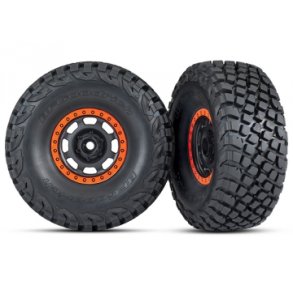 Tires & Wheels Baja KR3/Desert Racer Black-Orange (2) UDR