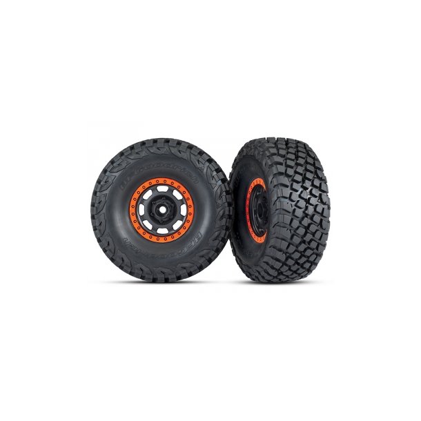 Tires &amp; Wheels Baja KR3/Desert Racer Black-Orange (2) UDR