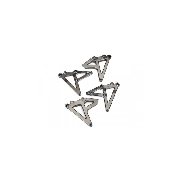 Shock Mounts Rear L+R Set Satin Black Chrome  UDR