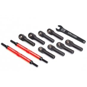 Toe Link 144mm Alu Red (with Wrench) (2)  E-Revo 2