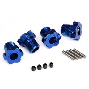 Wheel Hubs Splined 17mm Blue (4)  E-Revo 2, Maxx, Sledge