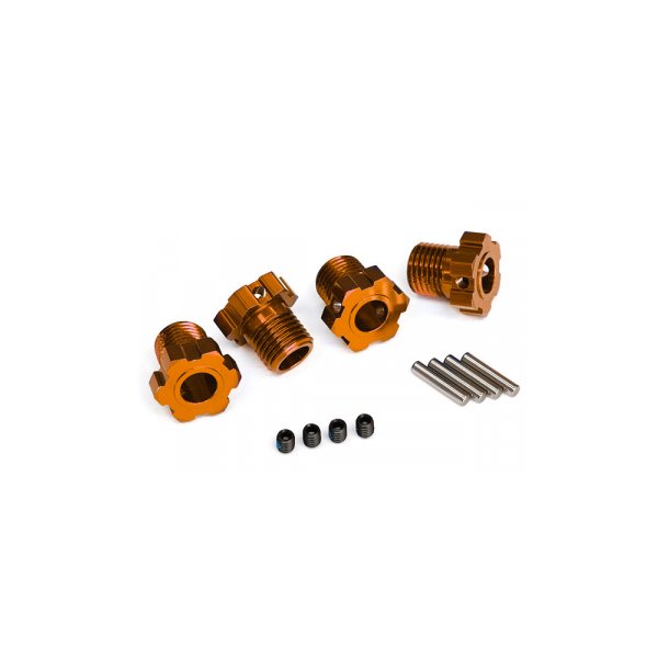 Wheel Hubs Splined 17mm Orange (4)  E-Revo 2, Maxx, Sledge