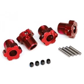 Wheel Hubs Splined 17mm Red (4)  E-Revo 2, Maxx, Sledge