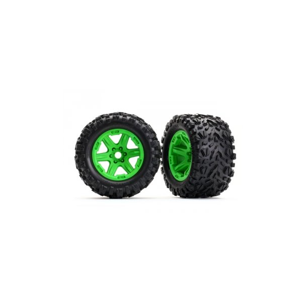 Tires &amp; Wheels Talon EXT/Carbide Green 3.8" (2)