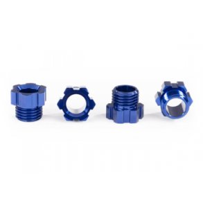 Stub Axle Nut Alu Blue (4) TRAXX