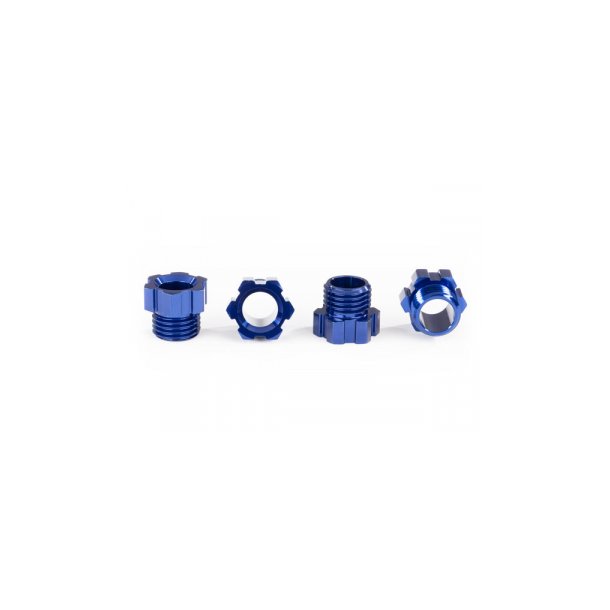 Stub Axle Nut Alu Blue (4) TRAXX