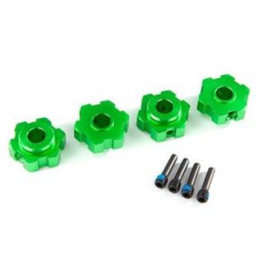 Wheel Hubs Hex Alu Green (4) Maxx
