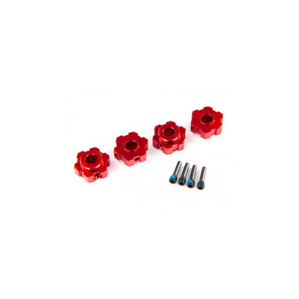 Wheel Hubs Hex Alu Red (4) Maxx