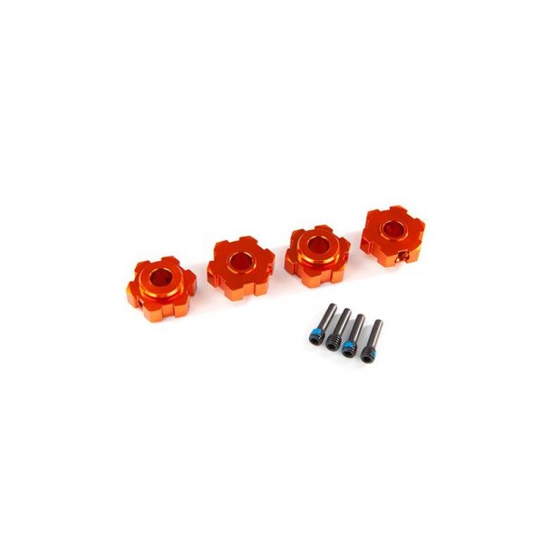 Wheel Hubs Hex Alu Orange (4) Maxx