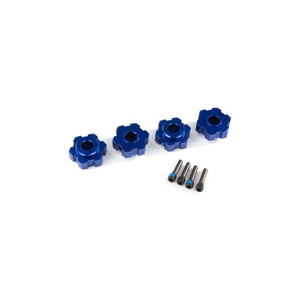 Wheel Hubs Hex Alu Blue (4) Maxx