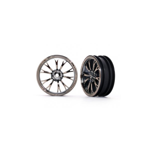 Wheels Front Black Chrome (2)  Drag Slash