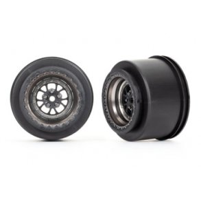 Wheels Rear Satin Black Chrome (2)  Drag Slash