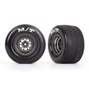 Tires & Whels Rear Matt Black Chrome (2)  Drag Slash