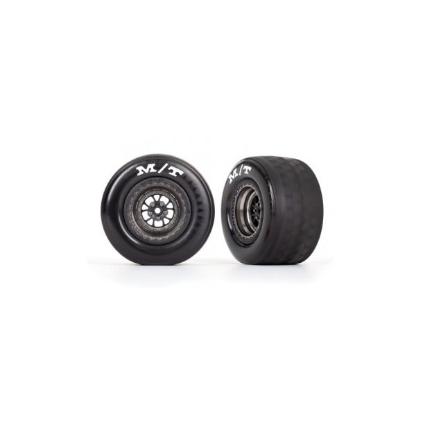 Tires &amp; Whels Rear Matt Black Chrome (2)  Drag Slash