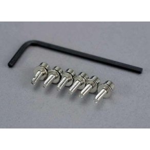 Screws M3x10mm caphead w/ Lock Washers (6) + Hex Wrench