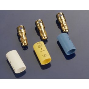 Bullet Connector Male 3.5mm with Heat Shrink